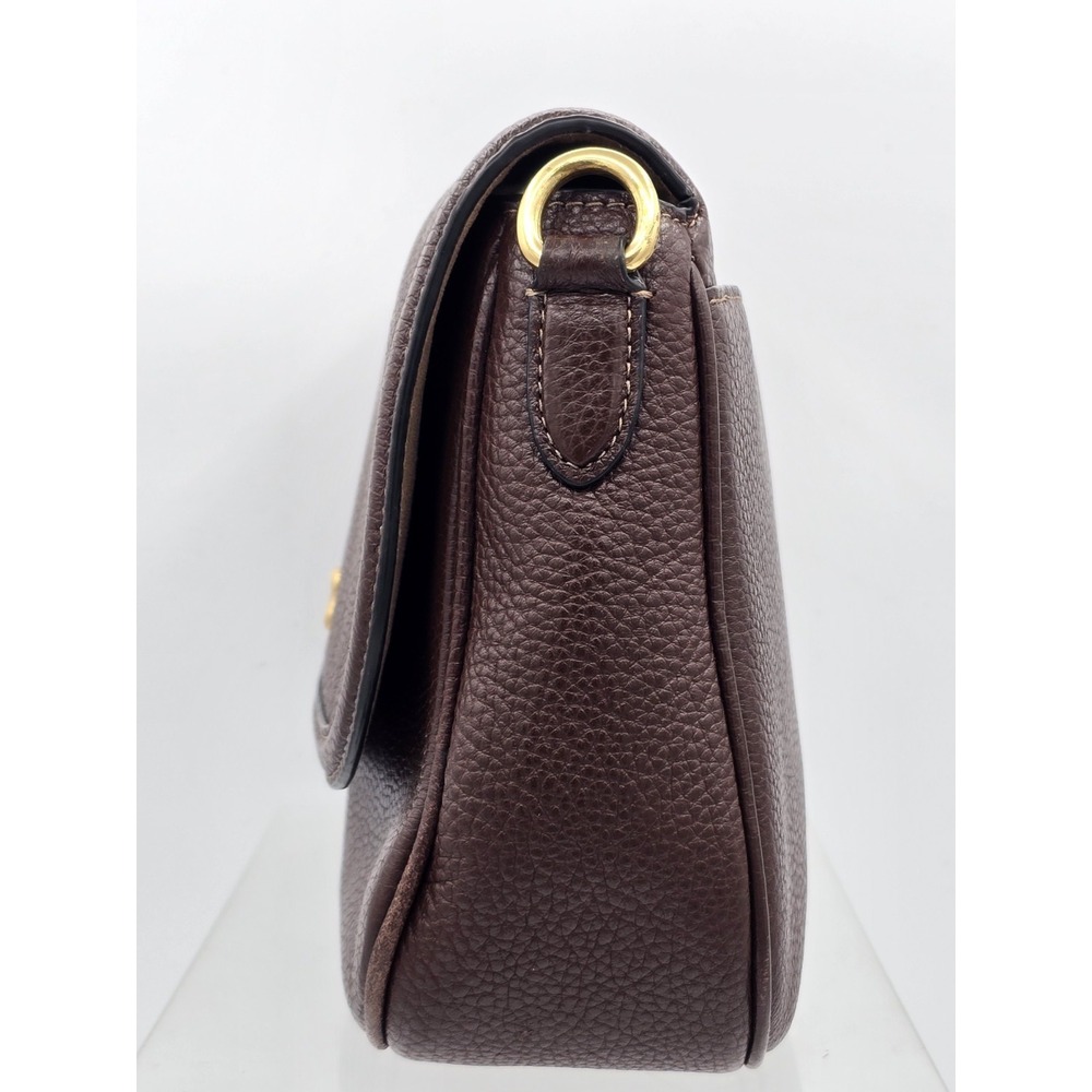 Coach Legacy Small Pebbled Leather Shoulder Crossbody Bag Brown Brass/Maple - Picture 9 of 16